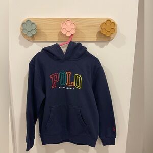Polo by Ralph Lauren Kids Navy Hoodie with Multicolor Logo